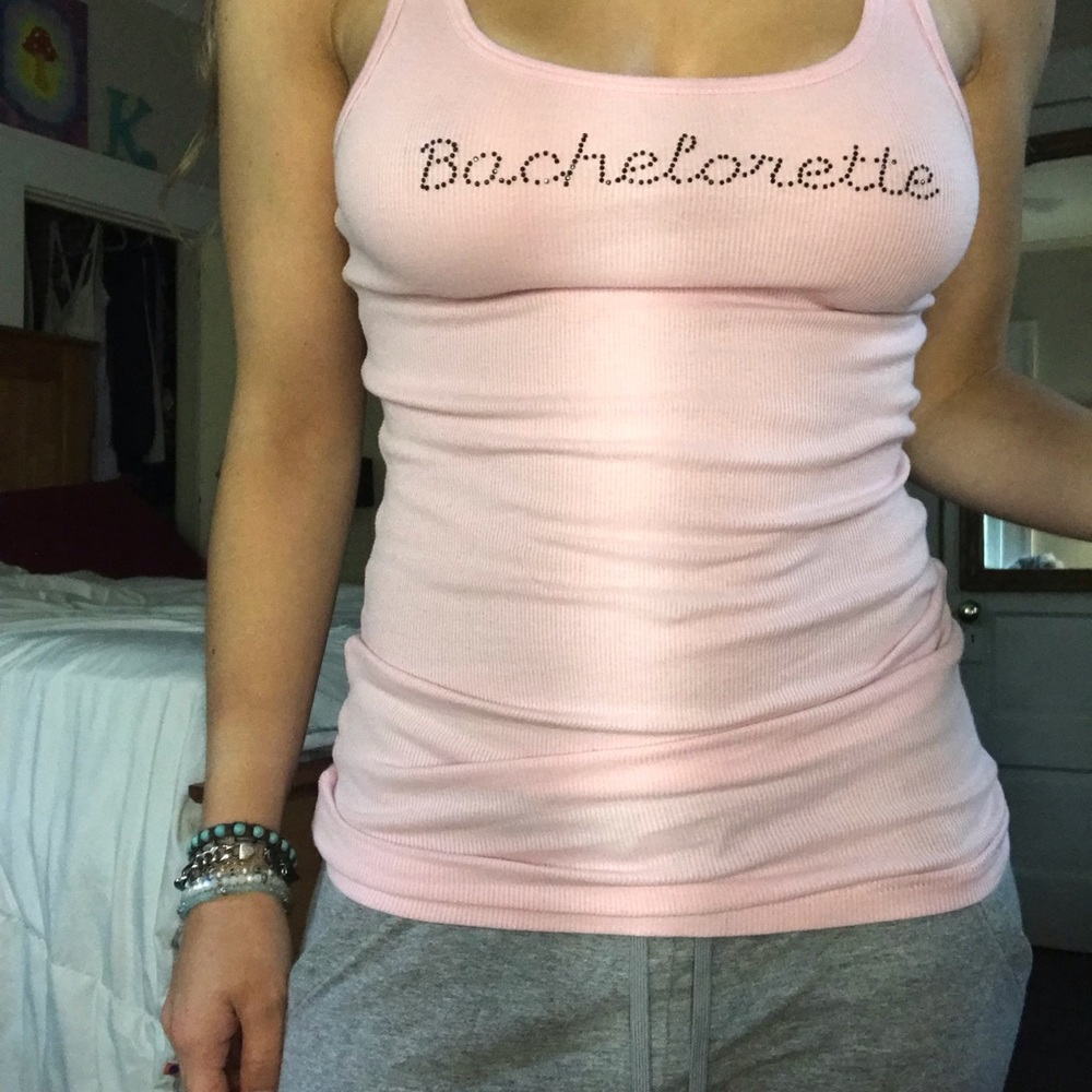 Pink VS Bachelorette Bling Tank Top